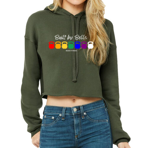 Women's Cropped Hoodie - Light Logo (Built by Bells) Thumbnail